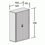 Armoire de rangement à rideaux PVC - 3 étagères - hauteur 158 cm (4 largeurs au choix) So Madrid_1