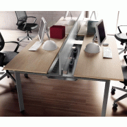 Guide câbles horizontal pour bureaux bench Star - Mobel Linea - Blanc, 158_1