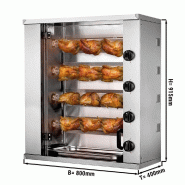 Mini rôtissoire électrique - 4 broches - 12 poulets | GGM_1