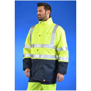 Parka multirisques ATEX intempéries HV - Réf. 045*MPHVJ - Bandes rétroréfléchissantes ignifuges, capuche intégrée, multipoches_1