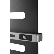 Radiateur sèche-serviettes connecté Serenis avec soufflerie mât gauche 1750W graphite - Atlantic - 850528_1