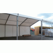 Tente de stockage fermée classique - structure fixe en aluminium avec ancrage au sol par platine - 25 x 10 x 4 m_1