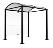 Abri vélos Voûte Verre - Structure acier galvanisé - Toiture en polycarbonate anti-UV_1