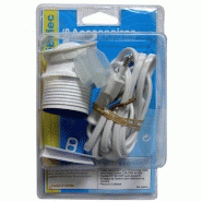 Adaptateur bouteille E27 TIBELEC - plastique blanc - 60W - avec câble et accessoires d'installation_1