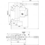 RMH Cric à patte - Rema Holland - construction robuste, rotatif 360°, poids : 25 à 102 kg_1