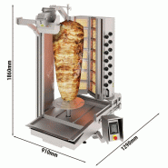 Grill Döner kebab gaz automatique 14 brûleurs max 280 kg_1