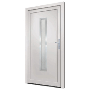 Vidaxl porte d'entrée blanc 98x200 cm pvc 3187893_1