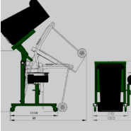 Basculeur de Bac de 120 à 360 litres à construction légère et à roues mobiles  - Harmony T1_1