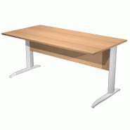 Bureau droit sur pied métallique en 