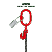 Élingue chaîne de levage 1 brin en acier grade 80 - Capacité jusqu'à 50t - REF : 23150X_1