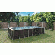 Piscine Barfleur hors sol rectangulaire 20m² - composite PVC/chanvre - structure acier - fabrication française_1