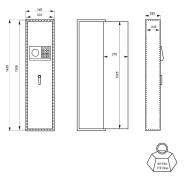 Armoire à fusils monteria 5 fusils à combianaison