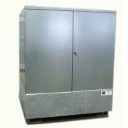 Armoire de rétention en acier galvanisé avec caillebotis galva - 220 L_1