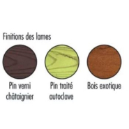 Banc public Chicago - 6 lames en bois traité - Longueur 195 cm - Piétement double en acier - Livré monté_1