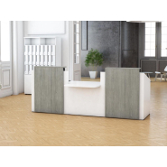 Banque d'accueil modulaire POGO - Design simple et élégant - Fabrication française - Configurations variées et PMR_1