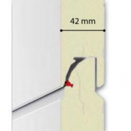 Porte sectionnelle - panneau à cassettes - dimensions 2400x2000mm - blanc RAL 9010_1