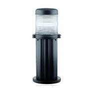 Borne lumineuse extérieure DOPO Omo - IP55 - E27 - 23W - Noir - Aluminium et verre prismatique_1