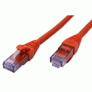 Cordon ROLINE UTP Cat.6A / 10 Gigabit, Component Level, LSOH, rouge, 1 m_1