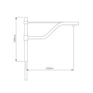 Crosses contemporaines Taurus - Fonte de Paris - Acier - 1020 mm de saillie - Peinture polyester RAL_1
