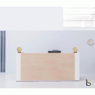 Grand bureau d'accueil droit Tera - MDD - 244, Blanc, Sans réhausse lumineuse_1
