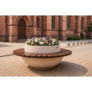 Jardinière pour espace public Giotto ronde en béton - Article 370/371_1
