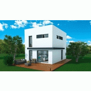 Maison à ossature en bois à étages cool 3 / surface habitable 68 m² / surface brute 90 m² / 3 pièces / toit plat_2