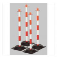 Poteau de signalisation - Direct Signalétique - Quatro avec pied en caoutchouc 1,6 kg - Lot de 4_1