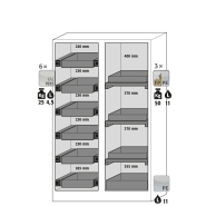 Armoire de sécurité Q-CLASSIC-90 modèle Q90.195.120.MV - Réf 34214-040-33657 - Type 90 avec paroi de séparation médiane_1