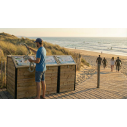 Bac à marée - Destiné à la collecte des déchets marins - 41 kg - 96×76×126 cm_1