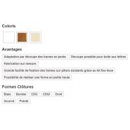 Clôture PVC CL 04 E / TYPE 02 E - embout plat - CG Pro - traverse inox gainées - barreaudage 80x28mm_1