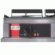 Grill panini double Petit modèle 2x(260x240)mm 4 plaques rainurées Sofraca_1