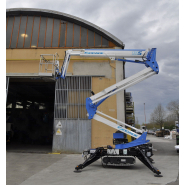 Nacelle araignée sur chenille 18m avec jib conçue pour être utilisée dans des espaces intérieurs - 18S_1