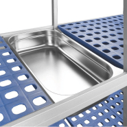 Rayonnage alimentaire complet Lacor - 5 étagères GN 1/1 H 1750mm - Profondeur 560mm - Longueur 1582mm_1