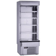 Vitrine réfrigérée verticale positive sans porte, idéal pour chr, traiteurs, boulangeries, pâtisseries et chocolateries -atlas 700 slim inox iarp