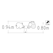 Balançoire à bascule Hilly - 4 places pour aires de jeux - Fondation à enterrer - réf 8051223 - Hags_1