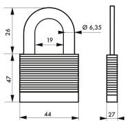 Cadenas de chantier à clé très résistant - acier au molybdène - double verrouillage - 2 clés - Thirard_1
