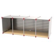Container abri - 2.25m à 6m de long - Plancher en épicéa 35mm - Charge utile 500kg/m²_1