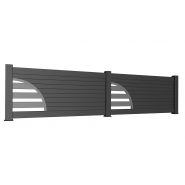 Fidis - Clôture en aluminium semi-ajourée - Lames droites avec coins arrondis - RD Productions_1