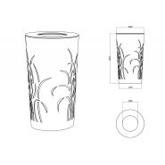 La corbeille Grass Conic - Poubelle publique The Italian Lab - Diam. base 370 mm, top diam. 450 mm, H 810 mm, capacité 80 L, poids 23,9 kg_1