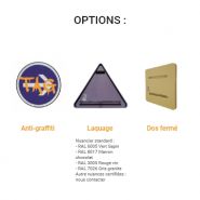 Signalisation permanente - gamme Armor en aluminium 15/10e avec rails et options personnalisables_1