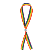 Bracelet festival en polyester - arc-en-ciel - fermeture de sécurité en plastique ABS_1