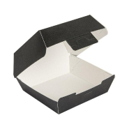 Boîte burger The Pack carton ondulé nano micro S 13X12,5X6,2cm noir - par 450_1
