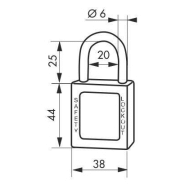 Cadenas de consignation loto lockout tagout 25 mm anse inox ø 6 vert