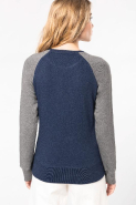 Sweat-shirt French Terry Bio bicolore col rond manches raglan femme - Réf: K492 - Kariban_1