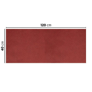 Tête-à-tête pliée en V intissé bordeaux 40x120cm - par 400_1