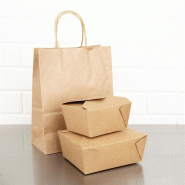 Boîtes repas en carton recyclable 600ml - Lot de 300 | Fiesta_1