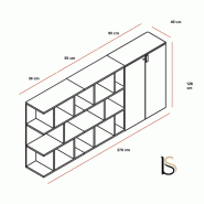 Composition d'armoires Larus - Dellarovere. - Chêne_1