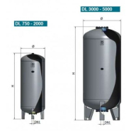 Réservoir à vessie interchangeable vertical ELBI DL - 750 à 3000 L - Pression 16 bars_1