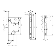 Serrure encastrable pour porte d'entrée - Unimax CE NF QC - Têtère laiton, demi-tour réversible - Réf. 00015236 - Marque Thirard_1