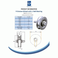 Roue à gorge ronde de 120 mm avec roulement à billes à gorge 1 de 16,5 mm_1